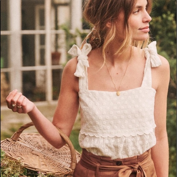 Sezane Tops - Sezane Sonia Top in Ecru Size 42